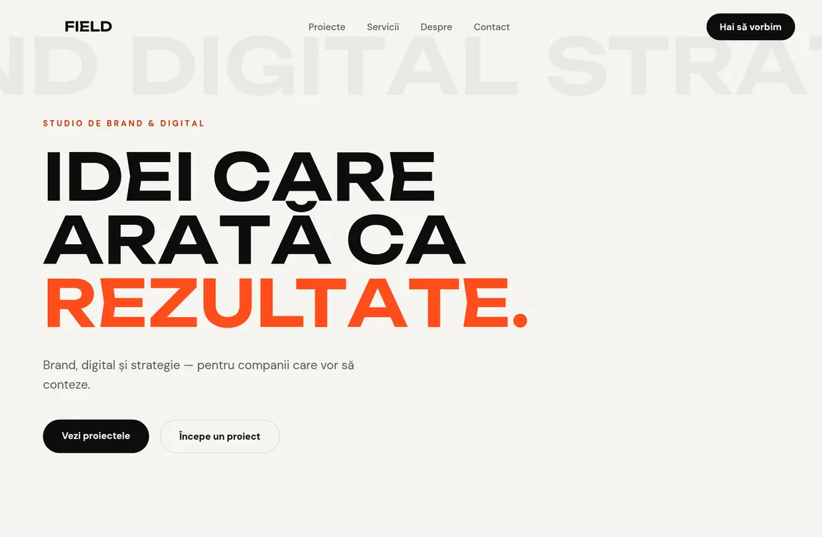 Captură din site-ul demo Concept — agenție creativă